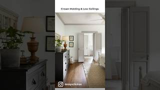 Crown moulding and low ceilings Here’s how to get it right interiordesign [upl. by Magbie]