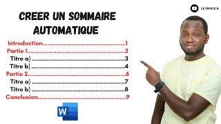 Créer un Sommaire Automatique en un Clin dŒil [upl. by Chiquia411]