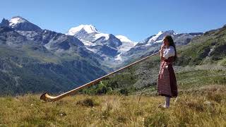 Solo Alphorn in the Mountains [upl. by Namrak301]