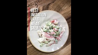 Quick easy imitation of crab meat salad Great for lunch Better then Golden Corral [upl. by Lienhard589]