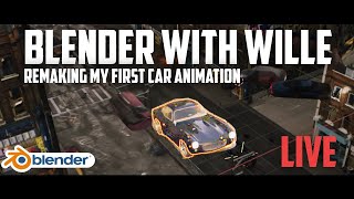 Blender with Wille  Trying to remaster my first Blender car animation [upl. by Kikelia]