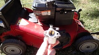 Toro Super Recycler SR4 Model 20092  Gets a New Carburetor  Oct 13 2016 [upl. by Annekcm]