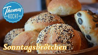 Sonntagsbrötchen backen  einfach und lecker  Brot backen [upl. by Liva]