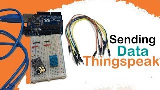 How to send sensor dat to thingspeak server using ESP and Arduino [upl. by Yevrah652]