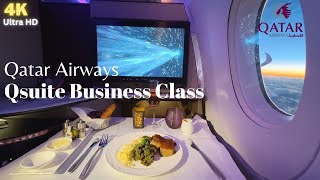 15 hours on World Best Business Class Qatar Airways Qsuite Full Experience [upl. by Ainsley]