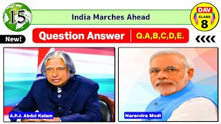 🇮🇳 India Marches Ahead  Dav Class 8 Sst Chapter 15 Question Answer History QABCDE Rishu Singh [upl. by Warren295]