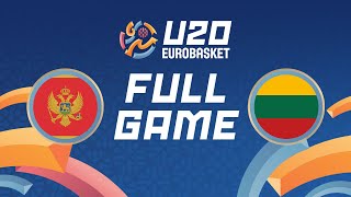 Group Phase  Montenegro v Lithuania  Full Basketball Game  FIBA U20 EuroBasket 2024 [upl. by Ikir]