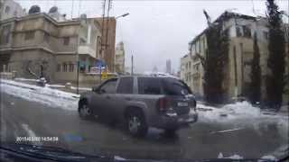 Amman Streets During Jana Storm Feb 2015 العاصفه جنى عمان الاردن [upl. by Anilec]