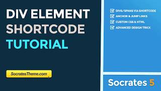 Div Element Shortcode For Any Tag Class or ID [upl. by Oicnecserc243]