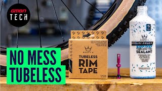 How To Convert Your MTB Wheels To Tubeless  Mountain Bike Tubeless Setup [upl. by Calbert]