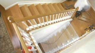 How to install wood on stairs  StareCasing Installation Training [upl. by Sheepshanks]