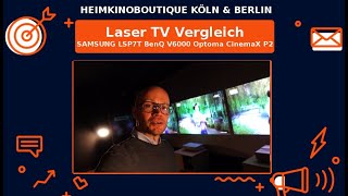 Laser 4K TV Beamer Im Test BenQ V6000 Optoma CinemaX P2 und Samsung LSP7T der große Vergleich [upl. by Ravilob]