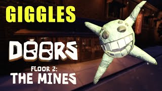 HOW TO SURVIVE GIGGLES IN DOORS ROBLOXTHE MINES UPDATE [upl. by Odnamra]