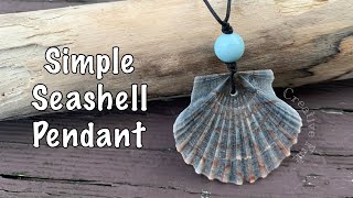 How to make a super simple seashell pendant 🐠 [upl. by Faunia472]