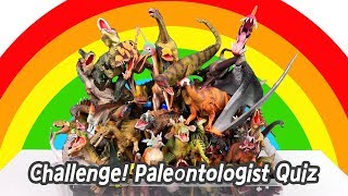 EN Challenge Paleontologist Quiz dinosaurs names for children collecta figuresㅣCoCosToy [upl. by Zoi]