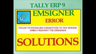 EMSIGNER ERROR AND SOLUTIONS  GST RETURNS THROUGH DIGITAL SIGNATORY [upl. by Hefter688]