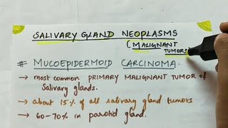 Salivary gland Neoplasms Malignant  Pathology  Handwritten notes [upl. by Shirl]