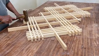 Extremely Bold Woodworking Design  Amazing Living Room Furniture Masterpiece [upl. by Heppman919]