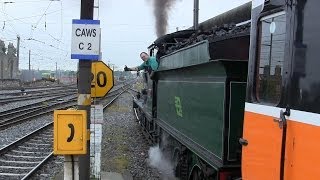 RPSI St Canice Railtour with Mk2 Presidential coach  Dublin Connolly 1952014 [upl. by Attiuqihc331]