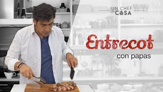 Prepara un delicioso Entrecot con un rico acompañamiento [upl. by Nonna]