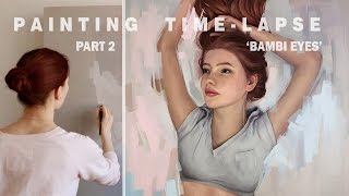 OIL PAINTING TIME LAPSE  Part 2  ‘Bambi Eyes’ [upl. by Irene]