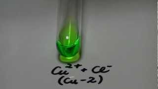 Cu2銅イオンと濃塩酸の反応Cu2 ＋ Cl copper ion and chloride ionMTS [upl. by Kele583]