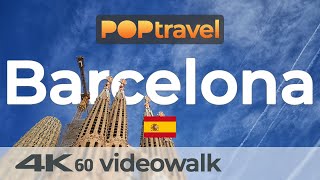 Walking in BARCELONA  Port Ramblas to Sagrada Familia  4K 60fps UHD [upl. by Annaiek]