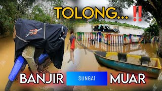 BANJIR DI Sungai Muar Makin Parah⁉️ [upl. by Antonetta]