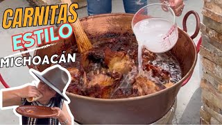 Preparando Carnitas estilo Michoacán 😋 y el secreto para que te queden excelentes 👌 [upl. by Sheelah]