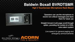 Baldwin Boxall BVRDTSMR Vigil 3 Touchscreen Microphone Rack Mount  Acorn Fire amp Security [upl. by Fairfield]