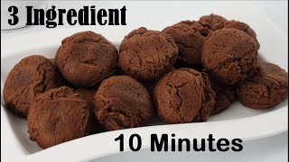 3 Ingredient NUTELLA COOKIES In 10 Minutes [upl. by Vickey]