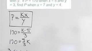 Algebra Word Problem Direct and Inverse Variation [upl. by Janina]