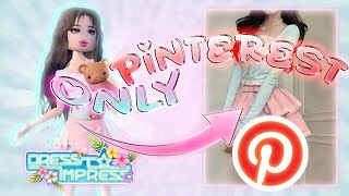 RECREATING PINTEREST OUTFITS In Dress To Impress [upl. by Lelah397]