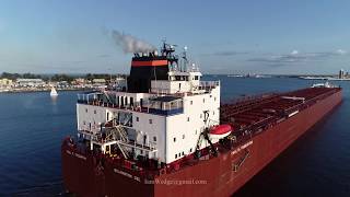 Paul R Tregurtha Enters Duluth Port July 27 2018 Drone Video [upl. by Jermain914]