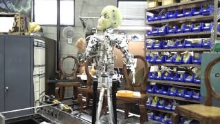 Pneumatic animatronic orchestra conductor test [upl. by Ayhtnic]