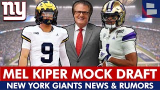 NEW Mel Kiper Mock Draft  New York Giants Draft Rumors [upl. by Rabassa480]