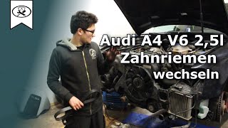 Audi A4 V6 25 Zahnriemen Wechsel  Change of Timing belt  VitjaWolf  Tutorial  HD [upl. by Tri]