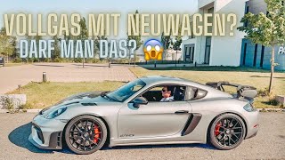 PORSCHE CAYMAN GT4 RS  Erste Fahrt mit 0 Km Neuwagen 😳 [upl. by Ettena]