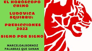 Horóscopo Chino de Ludovica Squirru Predicciones 2022 SIGNO POR SIGNO [upl. by Assirroc]