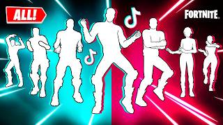 ALL TIKTOK DANCES amp EMOTES IN FORTNITE [upl. by Rez]