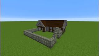 TUTO Minecraft Comment faire une écurie médiévale [upl. by Flieger]