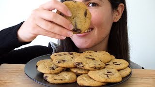 ASMR Eating Sounds Homemade Choc Chip Cookies Whispered [upl. by Yeltnarb673]