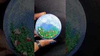 Bottle lid art flower painting beautiful view acrylic painting artbyvincy [upl. by Sale122]