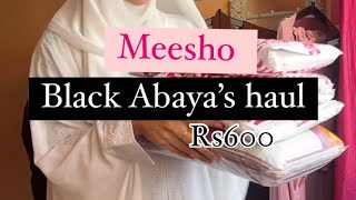 Black Abaya Meesho🩷🫠 abaya haul rs600 [upl. by Constance]