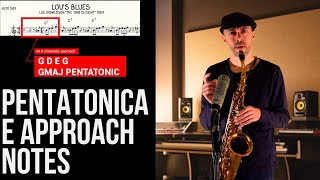 Blues come unire pentatoniche ed approach notes Imparare da Lou Donaldson  Sax Vlog [upl. by Banky]