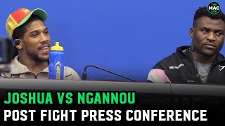 Anthony Joshua vs Francis Ngannou Post Fight Press Conference Full [upl. by Ashlee]