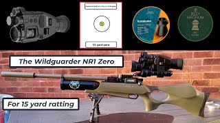 Zeroing the Wildguarder NR1 Night Vision sight at 15 yards for ratting [upl. by Alicul378]