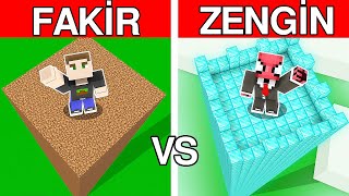 ZENGİN VS FAKİR EN GÜVENLİ KULE YAPI KAPIŞMASI  Minecraft [upl. by Neeruan519]