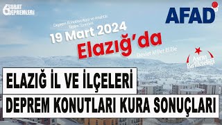 Elazığ İl ve İlçeleri Deprem Konutları Kura Çekimi Sonuçları  AFAD Hak Sahipleri Kura Çekimi 2 [upl. by Rochella]