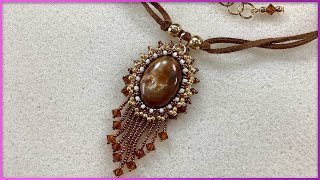 Easy Embroidered Cabochon Bezel Tutorial [upl. by Costello368]